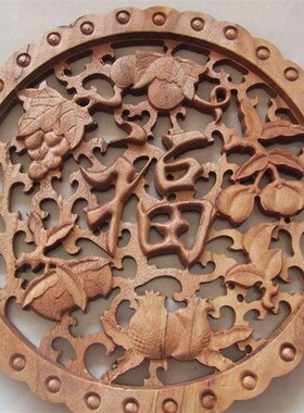 极速Dongyeang wood carving camphor wood hangings wall decora