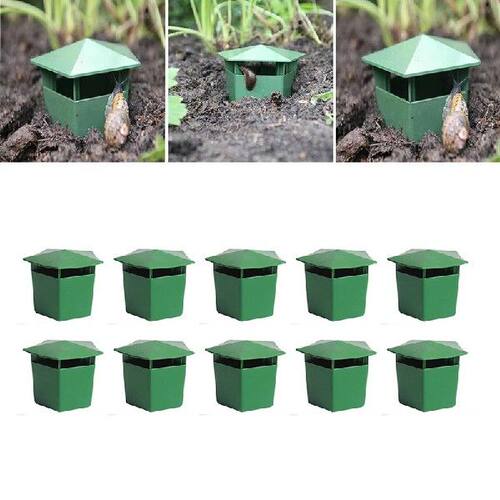 新品10Pcs Reusable Bait Snail Traps Garden Pest CatcWh Trap