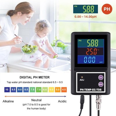 极速6 in 1 pH Temperature EC TDS meter testNer Multiparamete