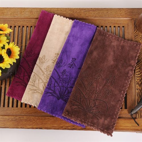 极速茶巾吸水加i厚功夫茶桌茶布茶壶茶道方巾可定制图案logo大号