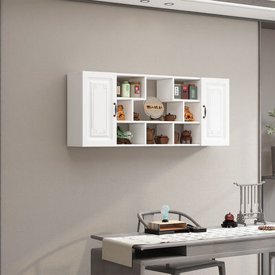 极速壁挂博古架h简约现代墙上多宝阁玻璃门置物架摆件工艺品茶具