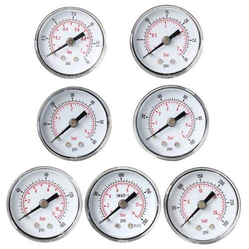 极速Pressure Gauge 40mm 1/8 BSPT ReFar Back 15,30,60.100,160