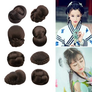 极速古装汉服演出造型后s脑勺发包发髻 秀和新娘秀禾盘发假发垫发
