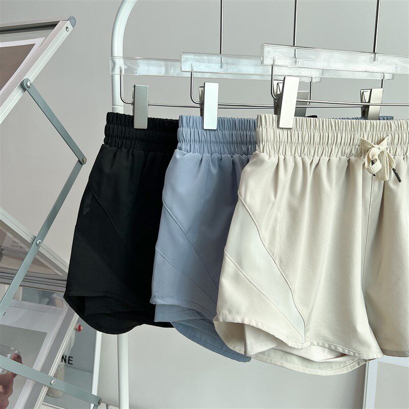 新品运动短裤女跑步专用速干防走光夏季外穿户外羽V毛球瑜伽健身