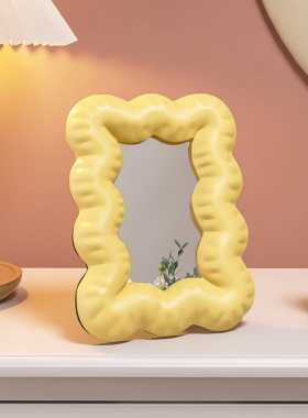 极速化妆镜装饰品摆件奶油风女家用E卧室宿舍学生可立台式桌面梳