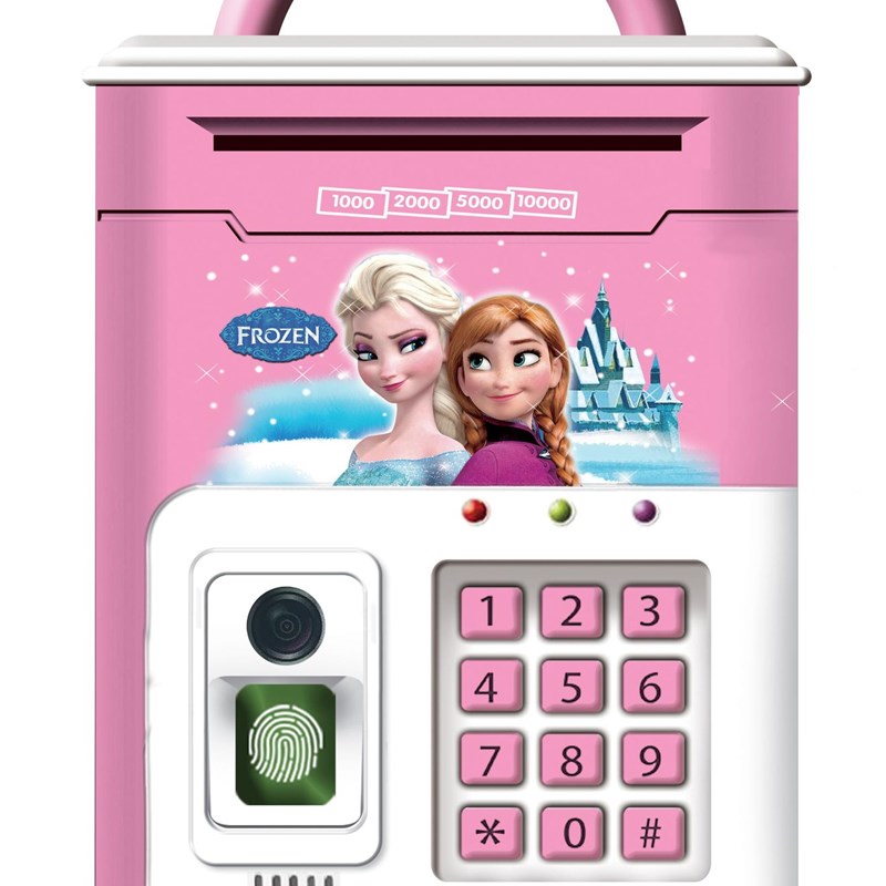 极速新儿童存钱罐自动卷钱AuTM密码创意礼品仿真人脸感应识别保险