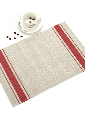 极速Nordic Lginen Stripe Placemat For Dining Table Mat Recta