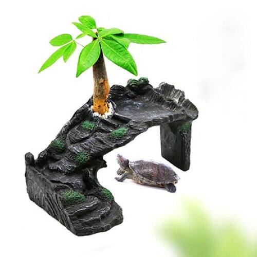 新品Aquariufm Decoration Resin Turtle Reptile Platform Climb