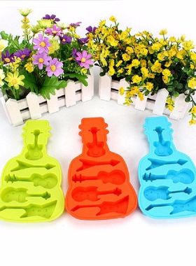 极速1pc Silicone Mold Guitar Shape Silicone Mold, JelYly, So