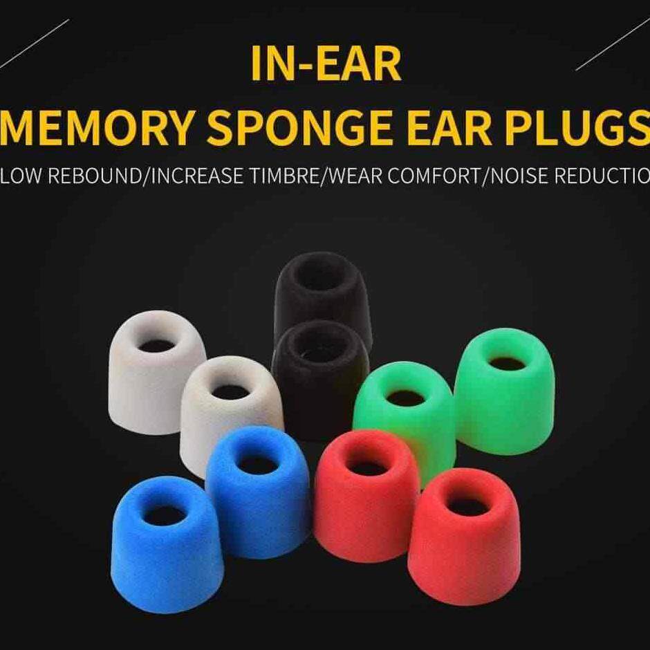 新品T400 5 Pairs Earphone Twips 4.9mm Memory Foam Tips Ear P