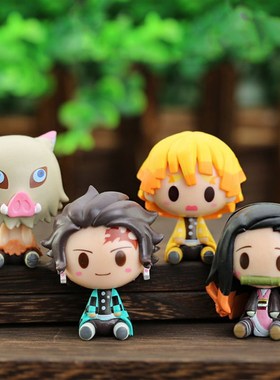 极速4Pcs Anime Demon Slayer Figures Q Version KaTmado Tanjir
