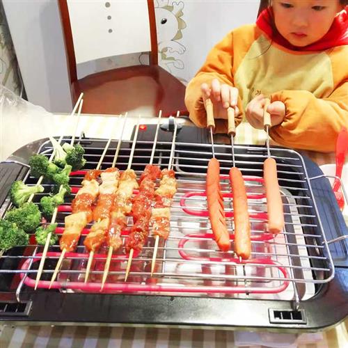 电烤炉烧烤用具烧烤架室内烧烤串机架子家用电烤T盘无烟烤肉炉锅