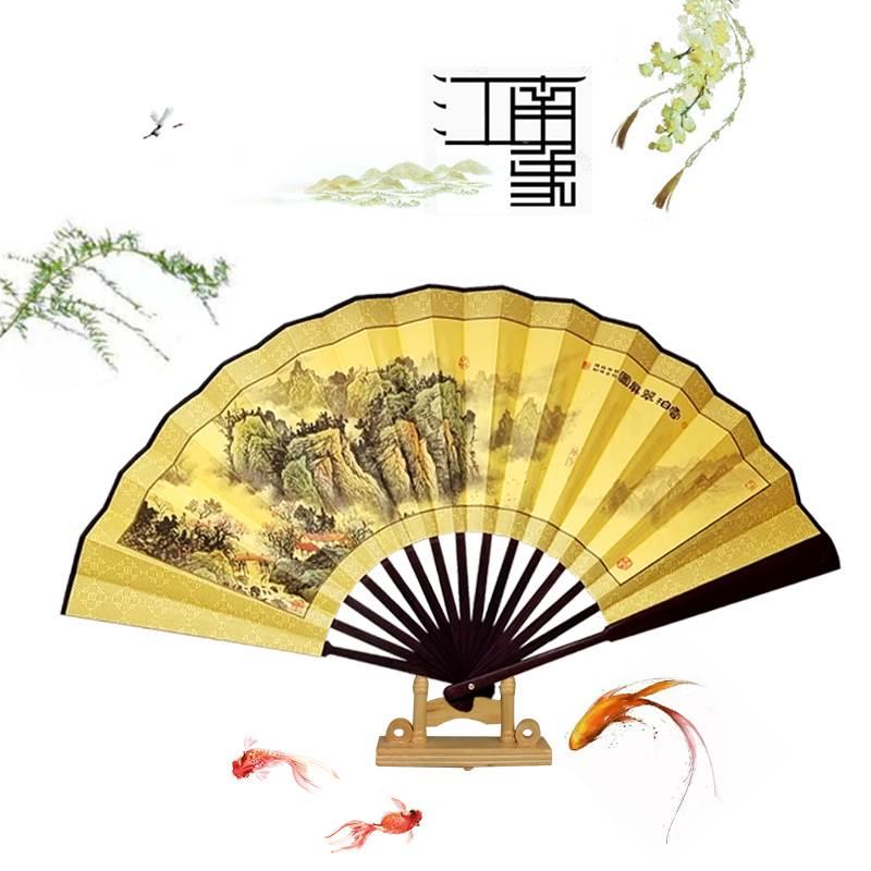 极速国风说书人h随身摺叠莫生气扇子绢面折扇把玩夏天可携式古风