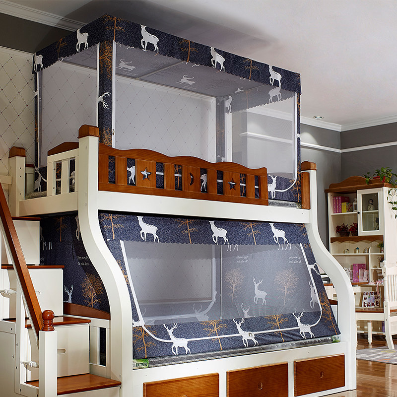 极速子母床蚊帐儿童梯形1.2米双层床学生上下铺1.5Um高低床遮光床,床上用品,蚊帐,淘宝优惠券,粉丝福利购,淘宝优惠卷