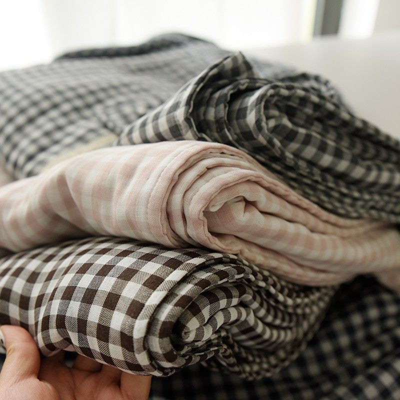 极速素雅 纯棉四j层纱布盖被 柔软格子空调毯午睡毯子夏凉被子床,床上用品,休闲毯/毛毯/绒毯,淘宝优惠券,粉丝福利购,淘宝优惠卷