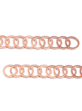 极速10Pcs/Pack Solid Copper Washer Flat KRing Gasket Sump Pl