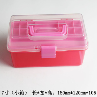 新品美术工具箱中小学生多t功能画画箱手提式家用整理箱首饰耳环