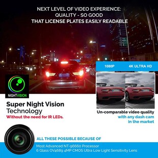 极速Newest AZDOME GS63H Davsh Cam Dual Lens 4K UHD Recording