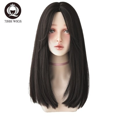 极速Straighgt Hair Synthetic Wig Daily Wear Non-Reflective W