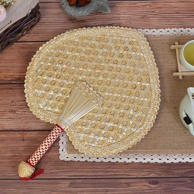 极速麦秆扇老式蒲扇夏季手摇儿童驱蚊芭蕉K扇手工编织圆扇子中国