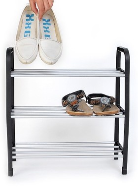 极速New 3 Tier Plastic Shoesy Rack Organizer Stand Shelf Hol