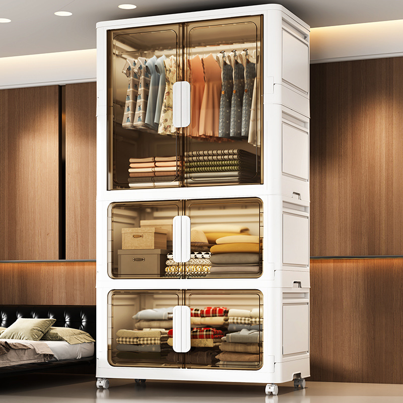 免安装折叠双开门儿童衣柜宝宝简易衣橱家用收纳储物柜家用柜子