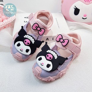 女童夏天海边凉鞋外穿防臭儿童小童鞋子夏款防滑包头洋气2024年潮