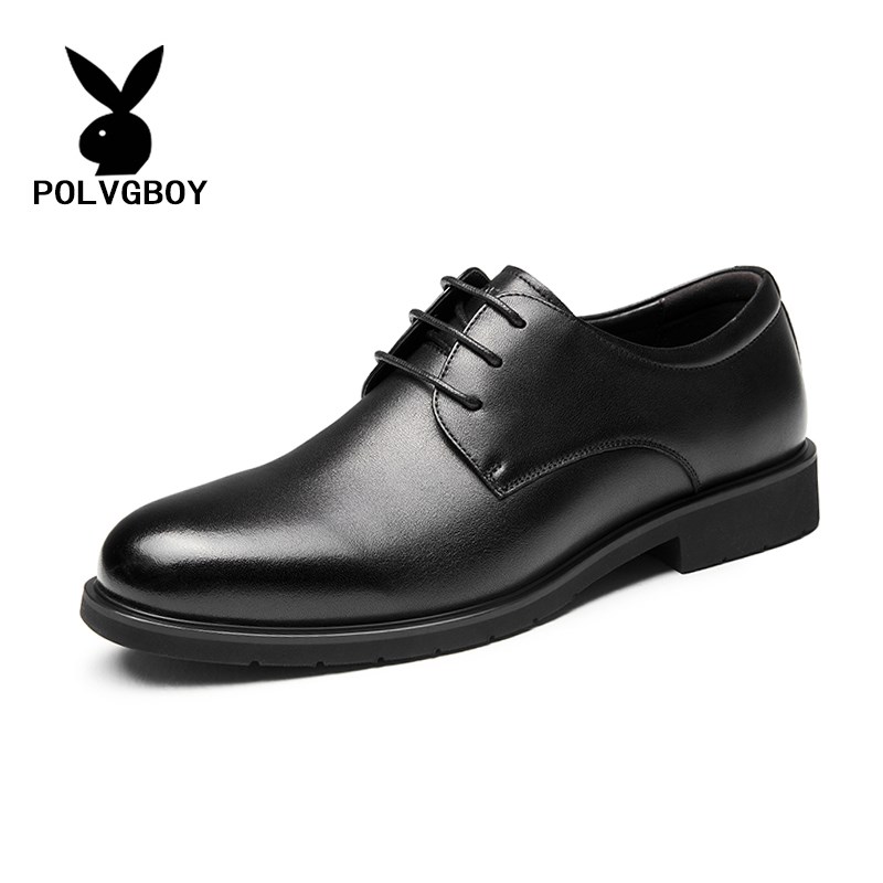 【头层牛皮】男士商务正装皮鞋男鞋系带软底软皮低帮鞋鞋子男