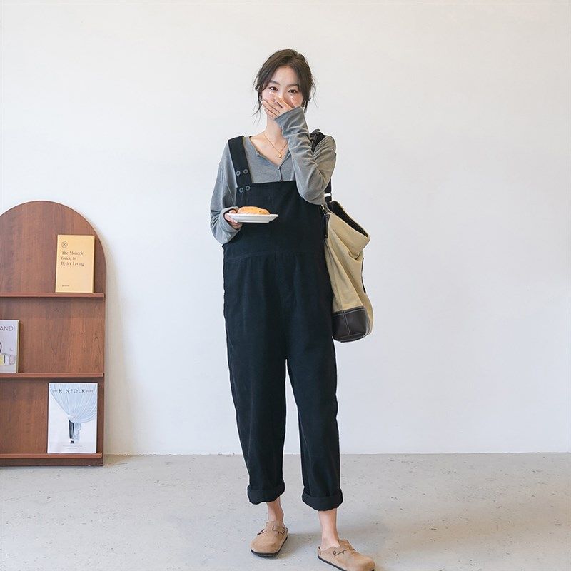 孕妇裤子棉布宽松大码背带裤两件套装新款显瘦秋季黑色牛仔长裤子,孕妇装/孕产妇用品/营养,孕妇休闲裤,淘宝优惠券,粉丝福利购,淘宝优惠卷