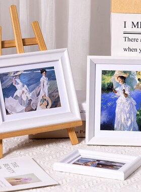 白色实木相框空框摆台6 7 8 10寸洗照片做成相框装裱定Y制任意尺