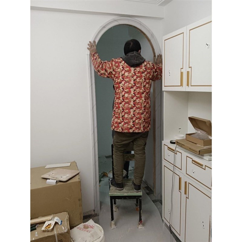 拱形窗套弧形门套弯弧半圆门洞石塑线条彷大理石背景墙装饰压边条