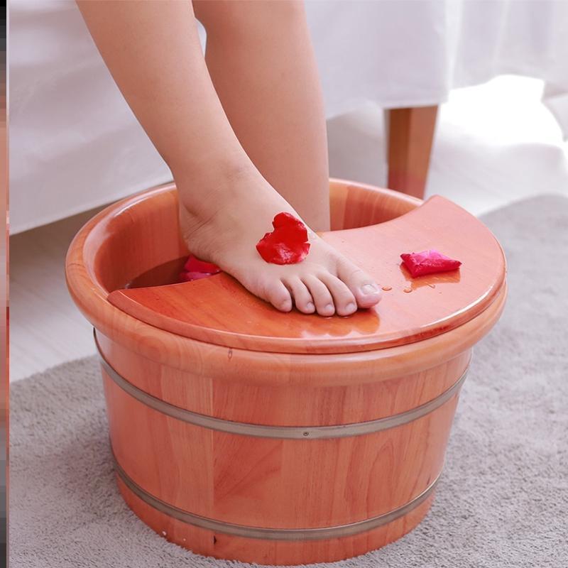 。木盆洗脚盆大双人用木制小孩足浴盆创意小孩儿童泡脚桶木桶泡脚