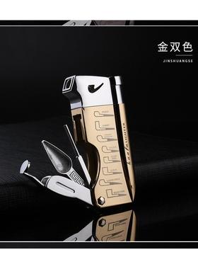 SPUNK司派克BF823多功能充气打火机气体斜火烟斗专用带勺子压棒礼