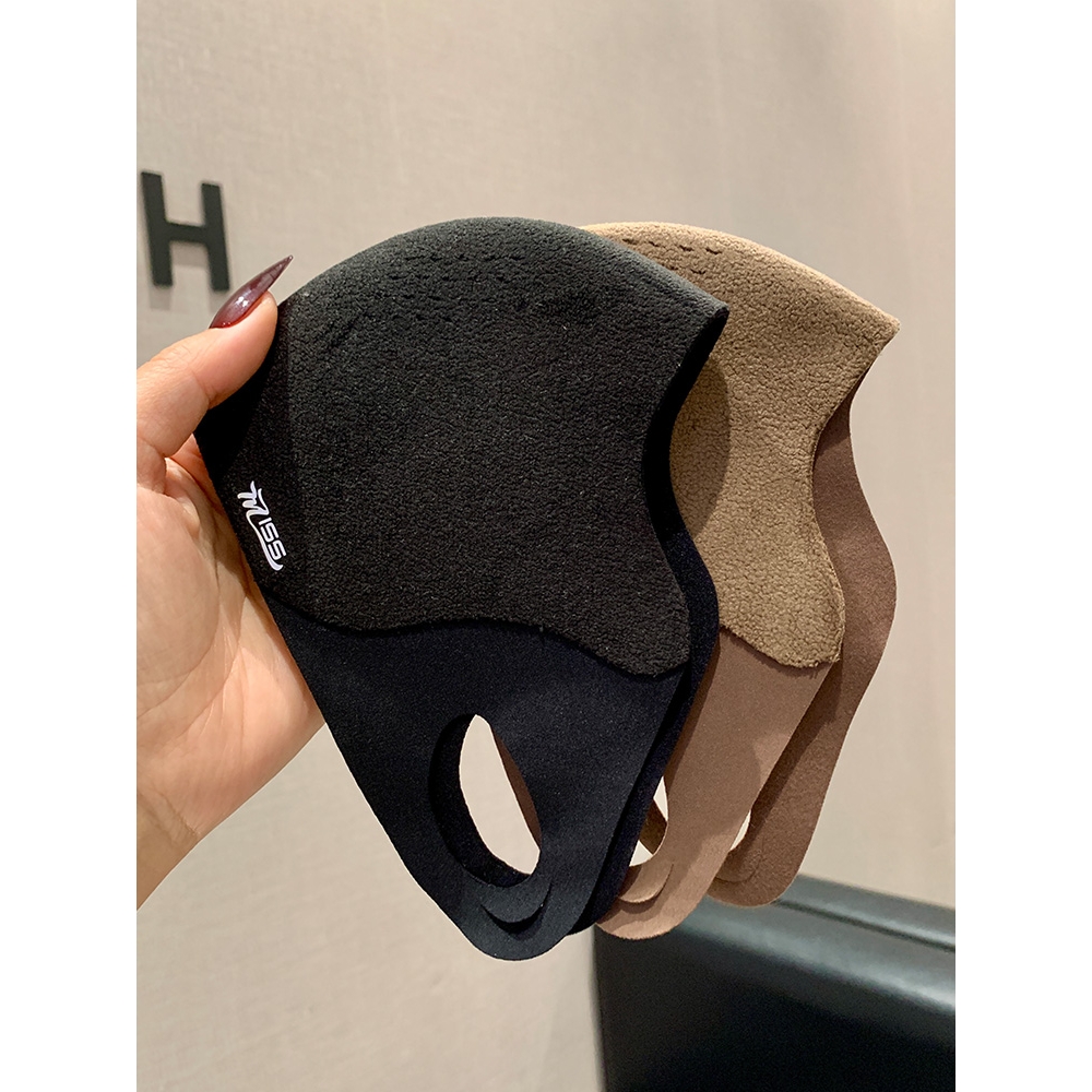 冬季保暖口罩磨毛拼接立体男女高颜值户外骑行防寒面罩加厚防冻脸