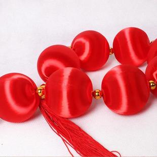新年装饰品丝球小红灯笼串挂饰结婚乔迁室内喜庆挂件过年客厅布置