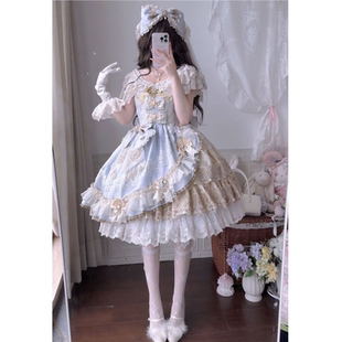 永恒之心lolita裙子华丽花嫁连衣裙成人礼晚礼服公主裙短款洛丽塔