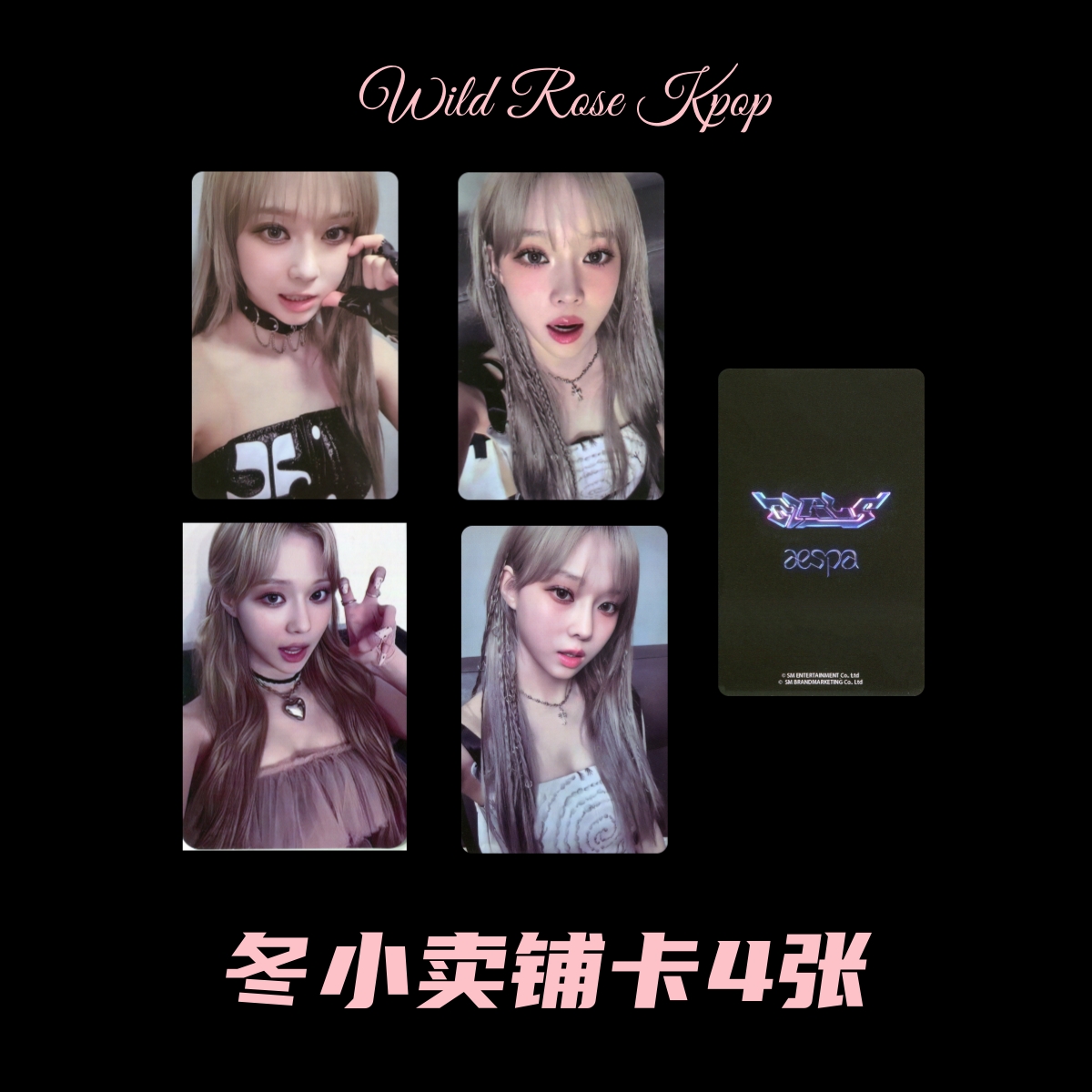 aespa小卡girls特典卡小卖部特别随机卡sm 银卡柳智敏金玟庭三寸