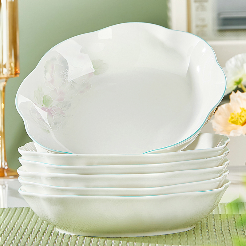 纬廷釉下彩陶瓷时尚家用饭盘