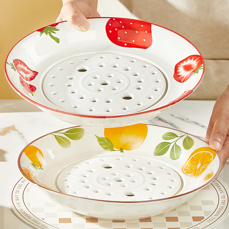 陶瓷家用釉中彩餐具饺子盘