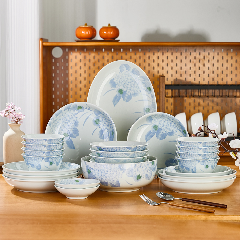 纬廷釉下彩陶瓷日式家用饭碗