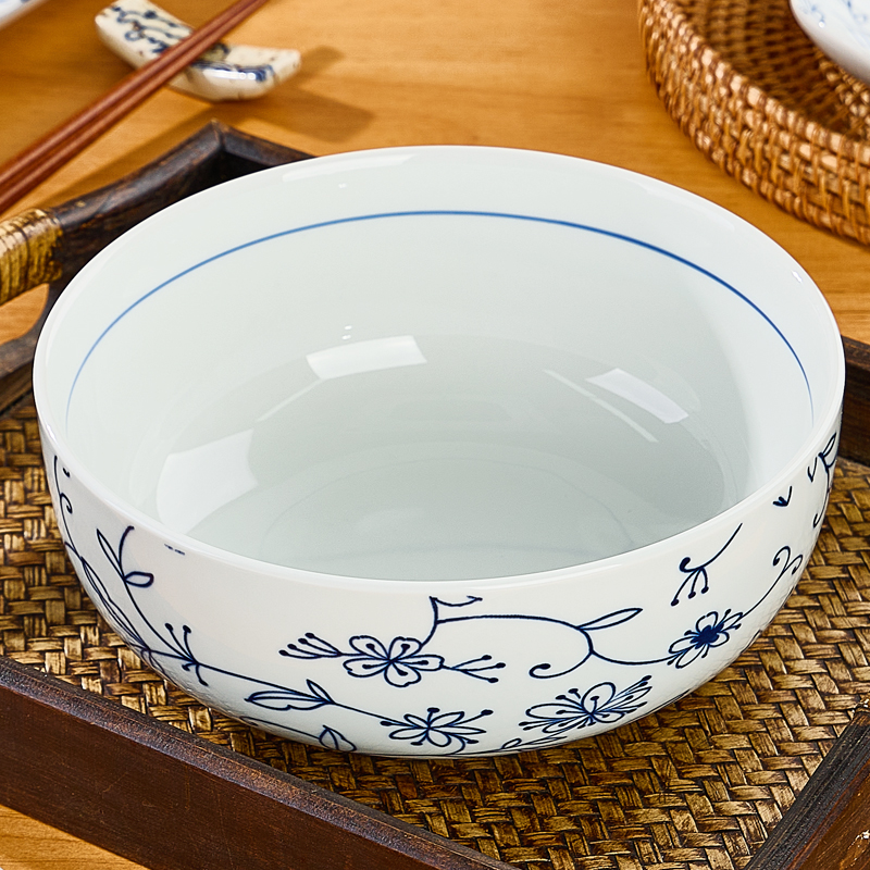 纬廷釉下彩陶瓷时尚家用汤碗