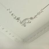 pu吊顶角花顶面天花线条彷石膏组合雕花弯角花饰花造型线条背景墙