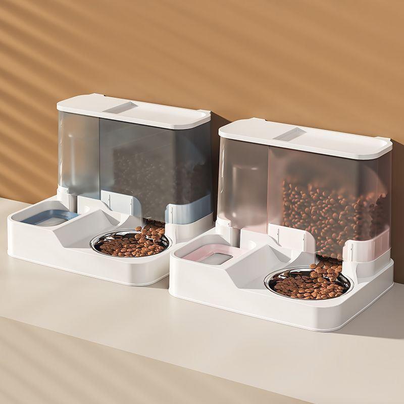宠物自动喂食器猫碗狗碗双碗一体自动饮水猫咪猫食盆狗盆用品