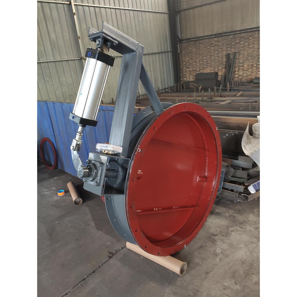 排烟风道气动圆形通风蝶阀法兰碳钢调节风阀除尘硬密封圆形风门