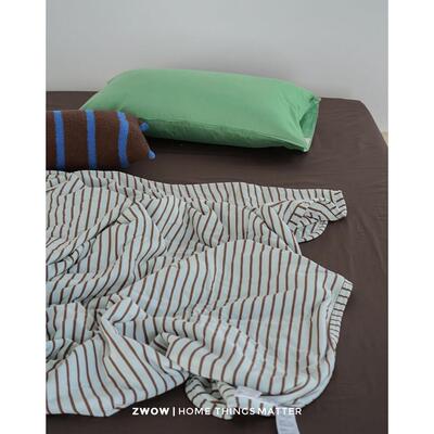 造卧zwow莫代尔条纹a类可机洗夏被儿童凉被单双人夏季凉被薄被