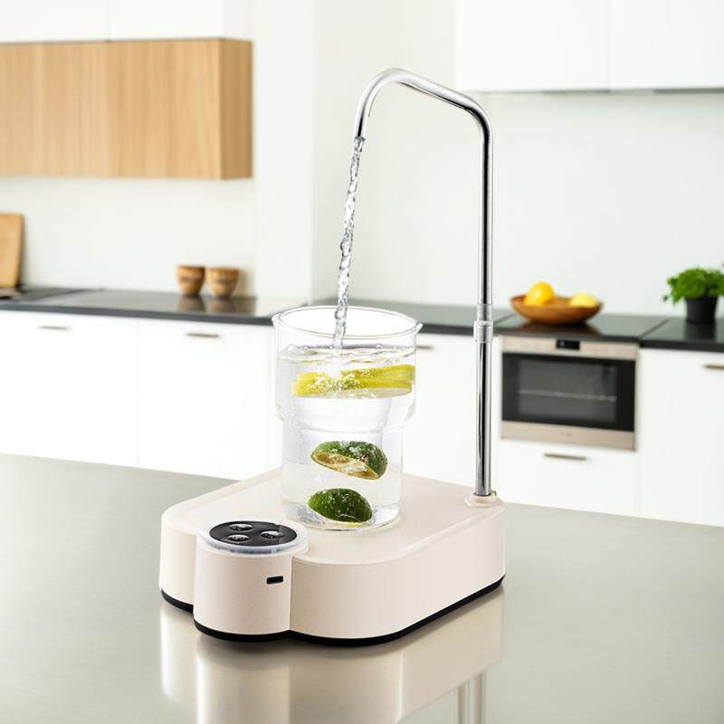 伙 伙妹电动抽水器家用桌桶两用自动上水器充电桶装水吸水托 托盘