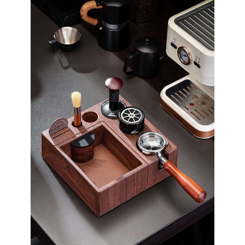 彷木纹咖啡机粉底咖啡机粉锤布粉底咖啡机粉底咖啡柄储存51/53/58