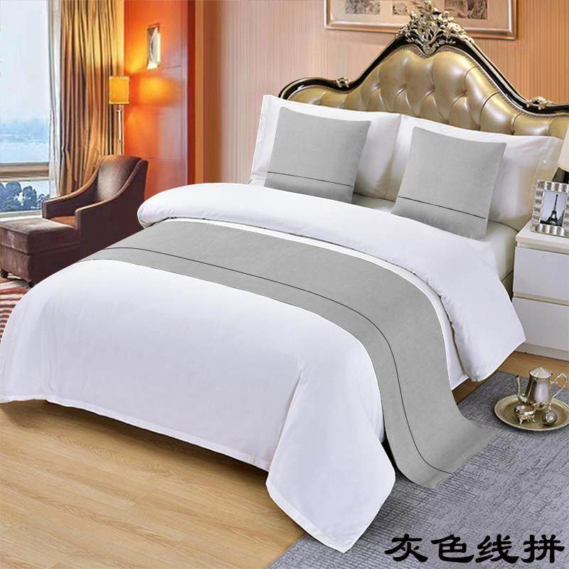 床尾巾纯色酒店专用床上用品搭巾床旗高端轻奢民宿宾馆简约床盖,床上用品,床盖,淘宝优惠券,粉丝福利购,淘宝优惠卷