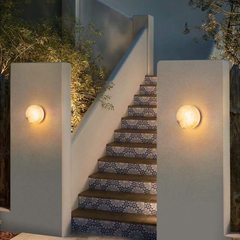 户外壁灯防水别墅云石墙壁灯室外庭院花园灯景观露台过道气氛灯