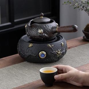 黑白茶普洱家用复古煮茶器烧茶炉 电陶炉耐高温陶瓷壶围炉煮茶套装